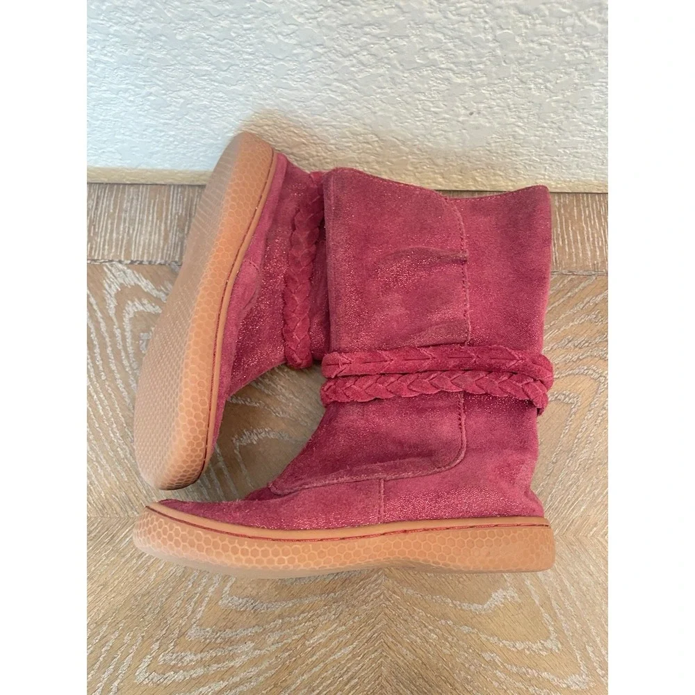 Livie & Luca Girls Shoes Boots Calliope Burgundy Shimmer Size 10